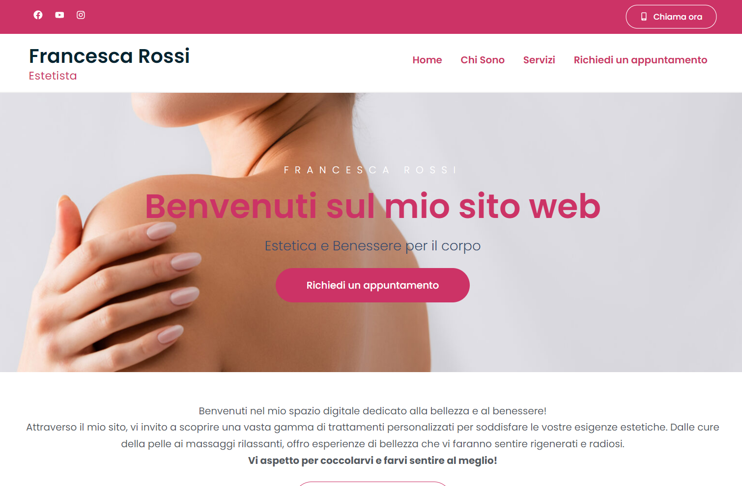 One Page per Estetista