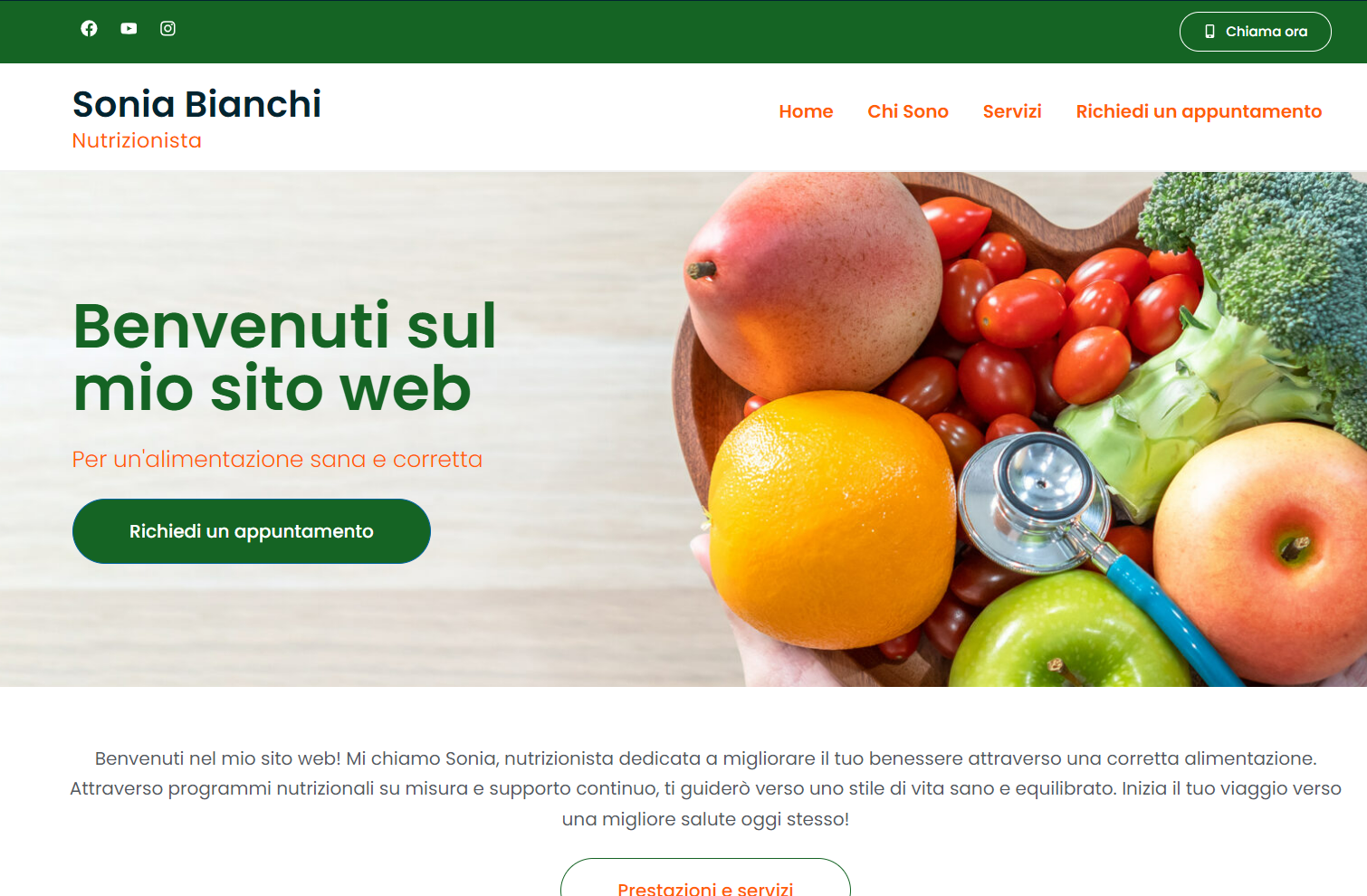 One Page per Nutrizionista