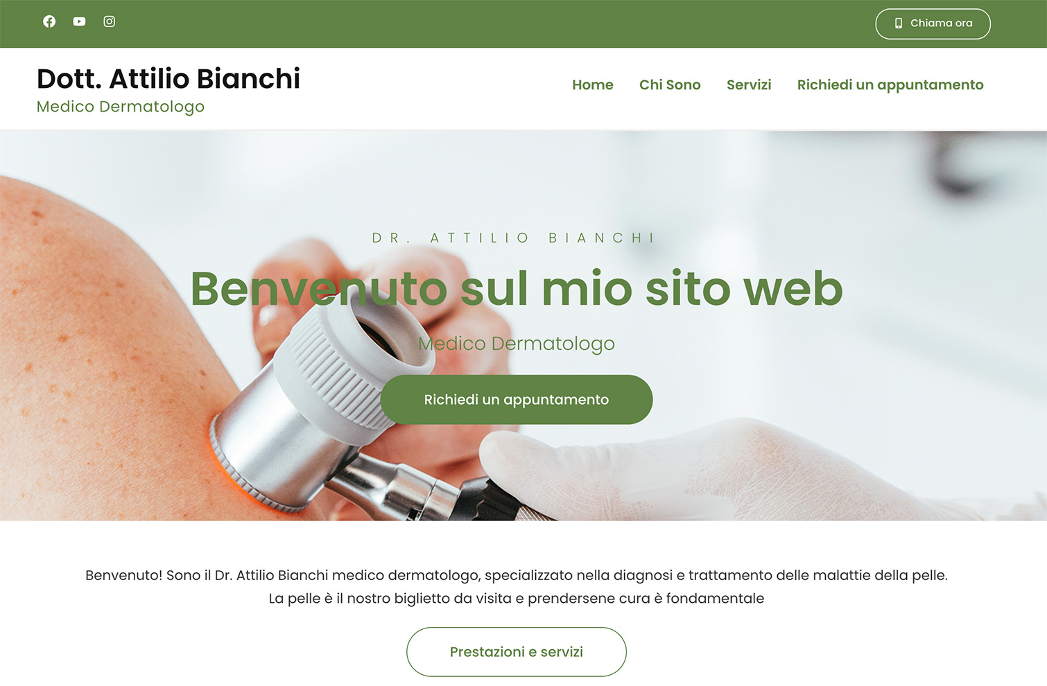 One Page per Dermatologo